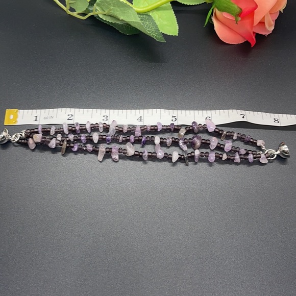Natural Amethyst Necklace Earring and Bracelet set - Picture 12 of 13